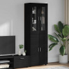 vidaXL Highboard s poličkou Čierna 60 x 35 x 182 cm Kompozitné drevo vidaXL Highboard s poličkou Čierna 60 x 35 x 182 cm Kompozitné drevo