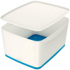 Leitz Úložný box s vekom MyBox, veľkosť L biela/modrá Leitz Úložný box s vekom MyBox, veľkosť L biela/modrá