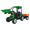 mamido Detský elektrický traktor MEGA D68 24V s prívesom zelený mamido Detský elektrický traktor MEGA D68 24V s prívesom zelený