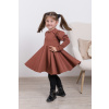 Anita- Dievčenské točivé šaty s puff rukávmi hnedé Veľkosť dieťa: 134/140 Anita- Dievčenské točivé šaty s puff rukávmi hnedé Veľkosť dieťa: 134/140