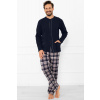 Italian Fashion Pánske zapínacie pyžamo Sambor - bavlna Modro-béžová XL Italian Fashion Pánske zapínacie pyžamo Sambor - bavlna Modro-béžová XL