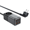 AppleMix ACEFAST Z2 GaN 75W PD stolová nabíjačka 3x USB-C 2x USB-A + zásuvka EÚ - čierna AppleMix ACEFAST Z2 GaN 75W PD stolová nabíjačka 3x USB-C 2x USB-A + zásuvka EÚ - čierna