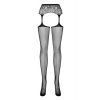 Pančuchy Garter Stockings S307 Čierne XL/XXL Obsessive Pančuchy Garter Stockings S307 Čierne XL/XXL Obsessive