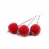 Umelé jablká s námrazou na drôtiku 3 ks Umelé jablká s námrazou na drôtiku 3 ks