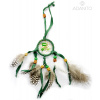 ADANITO VOLS0002 - Indiánsky kožený lapač snov s pierkami a korálkami ADANITO VOLS0002 - Indiánsky kožený lapač snov s pierkami a korálkami