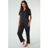 Dámske pyžamo Italian Fashion Ria kr.r. dł.sp. Farba: Čierna, Veľkosť: M Dámske pyžamo Italian Fashion Ria kr.r. dł.sp. Farba: Čierna, Veľkosť: M