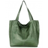 MARCO MAZZINI Kožená shopper taška | zelená v102g MARCO MAZZINI Kožená shopper taška | zelená v102g