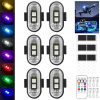 6x Bezdrôtové VÝSTRAŽNÉ STROBOSKOPICKÉ LAMPY LED Farba s Diaľkovým Ovládaním 6x Bezdrôtové VÝSTRAŽNÉ STROBOSKOPICKÉ LAMPY LED Farba s Diaľkovým Ovládaním