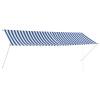 Zaťahovacia markíza 350x150 cm modro-biela-ForU-143750 Zaťahovacia markíza 350x150 cm modro-biela-ForU-143750