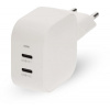 NEDIS sieťová nabíjačka/ 45 W/ PD 3.0/ rýchle nabíjanie/ 2.25 / 3.0 A/ 2x USB-C/ biela NEDIS sieťová nabíjačka/ 45 W/ PD 3.0/ rýchle nabíjanie/ 2.25 / 3.0 A/ 2x USB-C/ biela