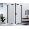 Štvorcová sprchová kabína, rohový vstup 100x100 DRAGON BLACK Štvorcová sprchová kabína, rohový vstup 100x100 DRAGON BLACK