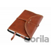 Kožený variabilní obal na knihy Nýty XL Měděný Kožený variabilní obal na knihy Nýty XL Měděný