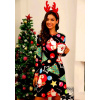 Šaty s vianočnou potlačou Merry Christmas Farba: Čierna s potlačou, Veľkosť: M Šaty s vianočnou potlačou Merry Christmas Farba: Čierna s potlačou, Veľkosť: M