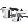 Fissler Tlakový hrniec VITAQUICK 3,5 l + 6,5 l + sklenená pokrievka na hrniec, súprava 3 ks Fissler Tlakový hrniec VITAQUICK 3,5 l + 6,5 l + sklenená pokrievka na hrniec, súprava 3 ks