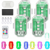 4 KS Bezdrôtová LED Stroboskopická Lampa Silné Biele Svetlo + 8 Farieb s Diaľkovým Ovládaním 4 KS Bezdrôtová LED Stroboskopická Lampa Silné Biele Svetlo + 8 Farieb s Diaľkovým Ovládaním