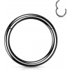 Titánový krúžok s otváraním - farebný Farba: čierna, Veľkosť: 1,2 mm, Dĺžka / priemer: 10 mm Titánový krúžok s otváraním - farebný Farba: čierna, Veľkosť: 1,2 mm, Dĺžka / priemer: 10 mm