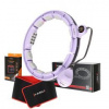 Súprava masážneho hula hoopu HMS HHM13 so závažím, magnetmi a počítadlom a zoštíhľujúceho pásu BR163 fialová Súprava masážneho hula hoopu HMS HHM13 so závažím, magnetmi a počítadlom a zoštíhľujúceho pásu BR163 fialová
