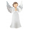 Dekoračná soška Anjel modliaci sa 12 cm, biely Dekoračná soška Anjel modliaci sa 12 cm, biely
