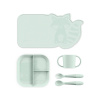MINILAND Jedálenská sada s deleným tanierom 5-dielna Mint MINILAND Jedálenská sada s deleným tanierom 5-dielna Mint