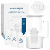 Sklenená filtračná kanvica Wessper D4 BOROSILICATE MINI FF WH + 4x filter Sklenená filtračná kanvica Wessper D4 BOROSILICATE MINI FF WH + 4x filter