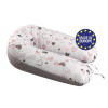 Bomimi ADOS Univerzálny vankúš na dojčenie 150x30, SRDCIA ružová/sivá Bomimi ADOS Univerzálny vankúš na dojčenie 150x30, SRDCIA ružová/sivá