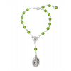 Náramek s korálky a medailonkem sv. Kryštof - Zelená Náramek s korálky a medailonkem sv. Kryštof - Zelená