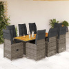 9dílný zahradní bistro set s poduškami šedý polyratan 3277030 9dílný zahradní bistro set s poduškami šedý polyratan 3277030