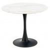 HALMAR Okrúhly jedálenský stôl AMBROSIO, čierna/biely mramor HALMAR Okrúhly jedálenský stôl AMBROSIO, čierna/biely mramor