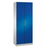 Kancelárska skriňa Asisto, krídlové dvere, 800 x 435 x 1980 mm, sivá/modrá Kancelárska skriňa Asisto, krídlové dvere, 800 x 435 x 1980 mm, sivá/modrá