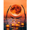 Norimpex Diamantové maľovanie Sny pod ohnivým mesiacom 40x30cm Norimpex Diamantové maľovanie Sny pod ohnivým mesiacom 40x30cm