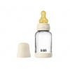 Bibs Antikoliková sklenená fľaša s kaučukovým cumlíkom 120 ml Ivory Bibs Antikoliková sklenená fľaša s kaučukovým cumlíkom 120 ml Ivory