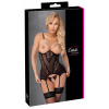Cottelli Lingerie sieťovaný komplet s perlovými retiazkami, veľkosť M, čierny Cottelli Lingerie sieťovaný komplet s perlovými retiazkami, veľkosť M, čierny