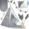 NK-406 Nukido detský stan teepee - svetloružový (Detský stan TIPI TEEPEE Garland Vankúše VEĽKÁ MAT STABILIZÁTOR) NK-406 Nukido detský stan teepee - svetloružový (Detský stan TIPI TEEPEE Garland Vankúše VEĽKÁ MAT STABILIZÁTOR)