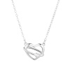 Strieborný náhrdelník srdca so srdiečkom zo zirkónu 12099.1 crystal Strieborný náhrdelník srdca so srdiečkom zo zirkónu 12099.1 crystal