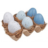 Plastové vajíčka v hniezde na tanieri 6 cm, 6 kusov