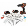 WELLHOX RÁZOVÝ SKRUTKOVAČ BLACK+DECKER. 18V BDCHD181B3A 3x1,5Ah +120 ACC BDBDCHD181B3A-QW