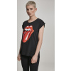 Urban Classics Ladies Rolling Stones Tongue Tee Farba: Black, Veľkosť: XS