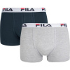 Fila MAN BOXERS 2 PACK mix,sivá,tmavo modrá Pánske boxerky L Fila MAN BOXERS 2 PACK mix,sivá,tmavo modrá Pánske boxerky L