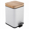Kúpeľňový kôš Yoka Home kovový 3 l bambus+BIELY VYPR Kúpeľňový kôš Yoka Home kovový 3 l bambus+BIELY VYPR