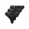 3PACK dámske tangá ONLY čierne (15340169-Black) S 3PACK dámske tangá ONLY čierne (15340169-Black) S