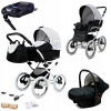 Kočík 4v1 BabyLux MARGARET WHITE - športový kočík, vanička, autosedačka, základňa ISOFIX Kočík 4v1 BabyLux MARGARET WHITE - športový kočík, vanička, autosedačka, základňa ISOFIX