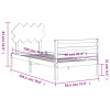 vidaXL Rám postele s čelom jednolôžko masívne drevo - Hnedá - 69839-24645 vidaXL Rám postele s čelom jednolôžko masívne drevo - Hnedá - 69839-24645