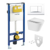 Mereo WC set - Smart flush rimless WC oblé, modul pre sadrokartón, biele hranaté tlačidlo MM02NSETRT520 Mereo WC set - Smart flush rimless WC oblé, modul pre sadrokartón, biele hranaté tlačidlo MM02NSETRT520