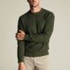 Charles Tyrwhitt Cotton Rib Crew Neck Jumper — Olive - M Charles Tyrwhitt Cotton Rib Crew Neck Jumper — Olive - M