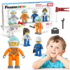 Vzdelávacie magnetické kocky 4 figúrky astronautov, ľudí Picasso Tiles Vzdelávacie magnetické kocky 4 figúrky astronautov, ľudí Picasso Tiles