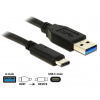 Delock Kabel SuperSpeed USB 10 Gbps (USB 3.1, Gen 2) Typ A samec > USB Type-C™ samec 0,5 m černý 83869 Delock Kabel SuperSpeed USB 10 Gbps (USB 3.1, Gen 2) Typ A samec > USB Type-C™ samec 0,5 m černý 83869