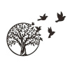 Kovový Obraz - strom s ptáky Kovový Obraz - strom s ptáky