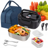 Lunch box elektryczny čierny 1800 ml z plastu Lunch box elektryczny čierny 1800 ml z plastu