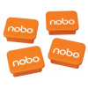 NOBO Magnetky k bielym tabuliam, 4 ks, NOBO, oranžové NOBO Magnetky k bielym tabuliam, 4 ks, NOBO, oranžové