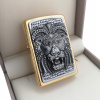 Benzínový zapaľovač Zippo Lion Design (Zlatý benzínový zapaľovač Zippo lev dizajn 24k) Benzínový zapaľovač Zippo Lion Design (Zlatý benzínový zapaľovač Zippo lev dizajn 24k)